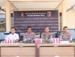 Konferensi Pers, Polres Murung Raya Ungkap Kasus Tindak Pidana Korupsi Dana APBdes Olung Olu