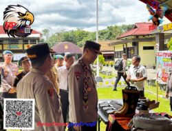 Kunker di Polres Bartim, Wakapolda Kalteng Cek Kesiapsiagaan Dalmas dan Karhutla hingga Salurkan Bansos untuk Relawan