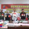 Polda Kalteng Musnahkan 5,43 Kg Sabu dan 412 Butir Ekstasi dari 13 Kasus