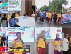 Sambut HUT Bhayangkara ke-80, Polda Kalteng Gandeng Insan Pers Perkuat Sinergi Lewat Jalan Sehat